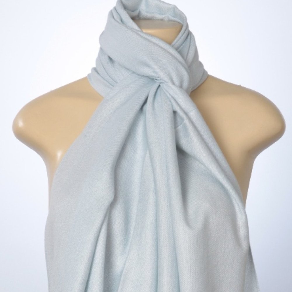Oussum Soft Silk Shawl Wrap Women Viscose Solid Scarf for Birthday Gifts - Picture 5 of 7